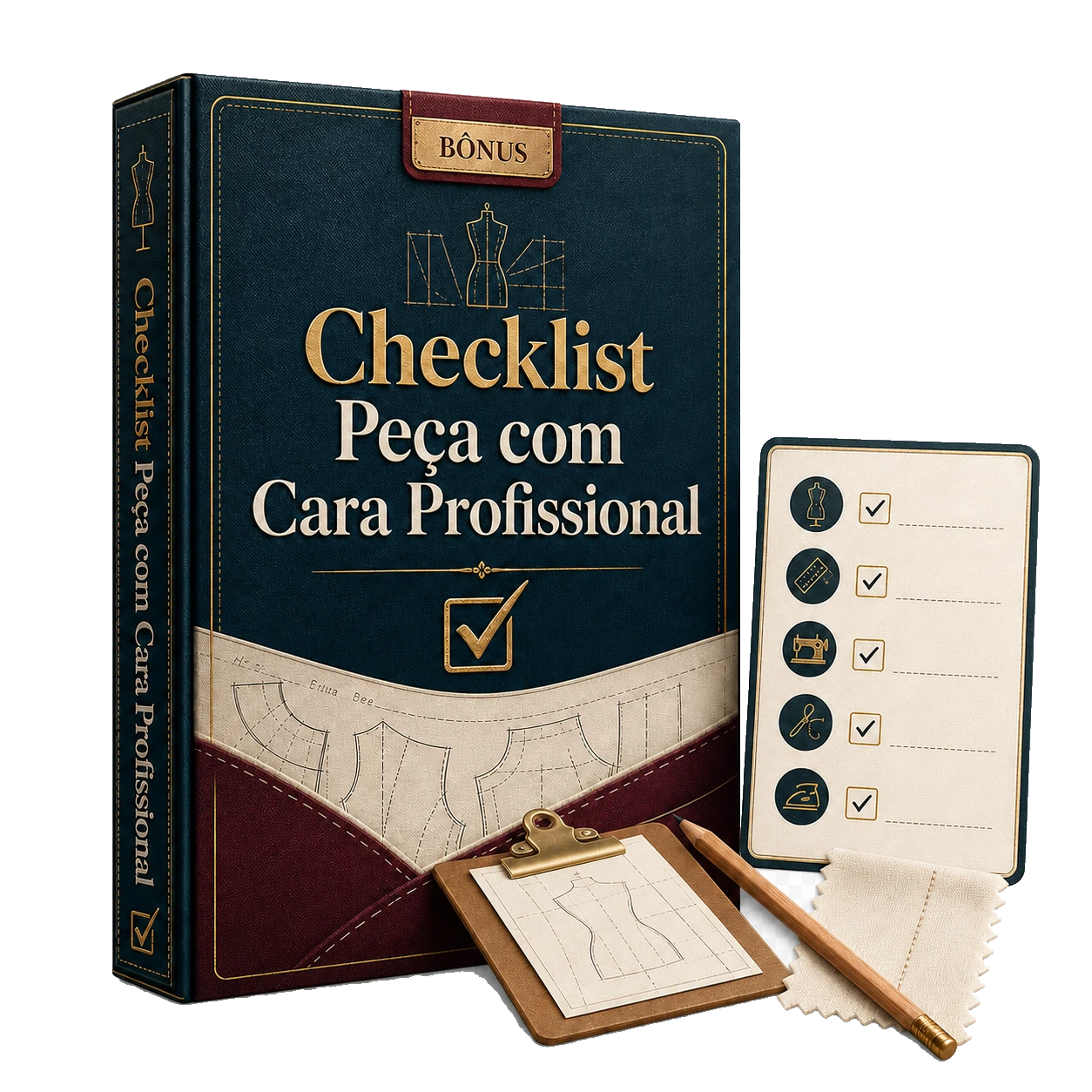 Mockup do bônus Checklist Peça com Cara Profissional
