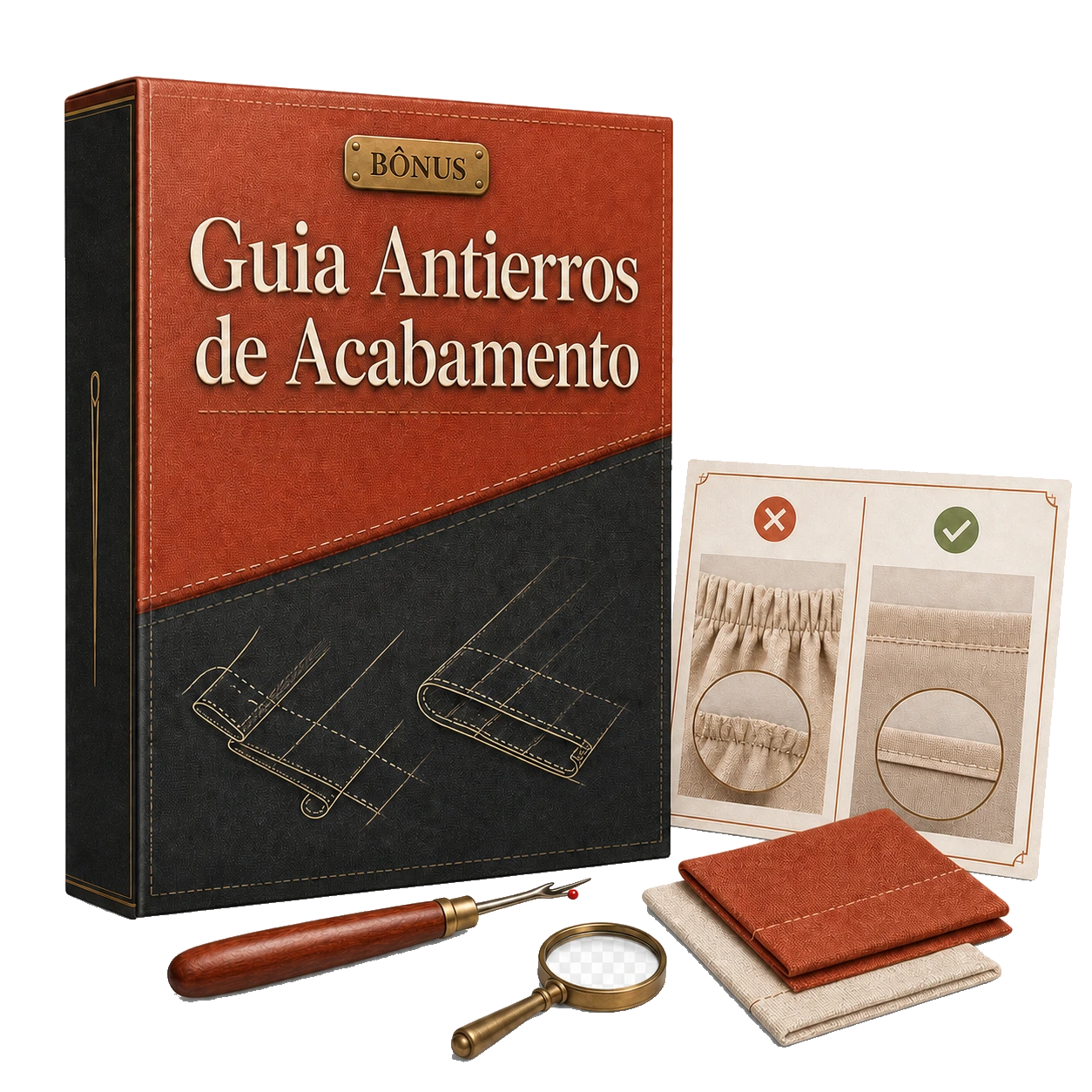 Mockup do bônus Guia Antierros de Acabamento