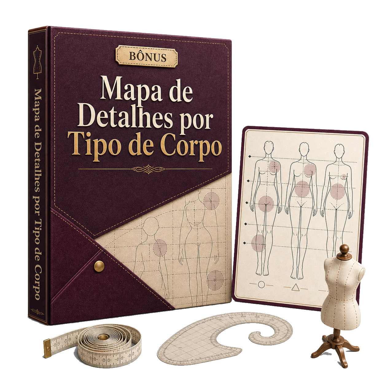 Mockup do bônus Mapa de Detalhes por Tipo de Corpo