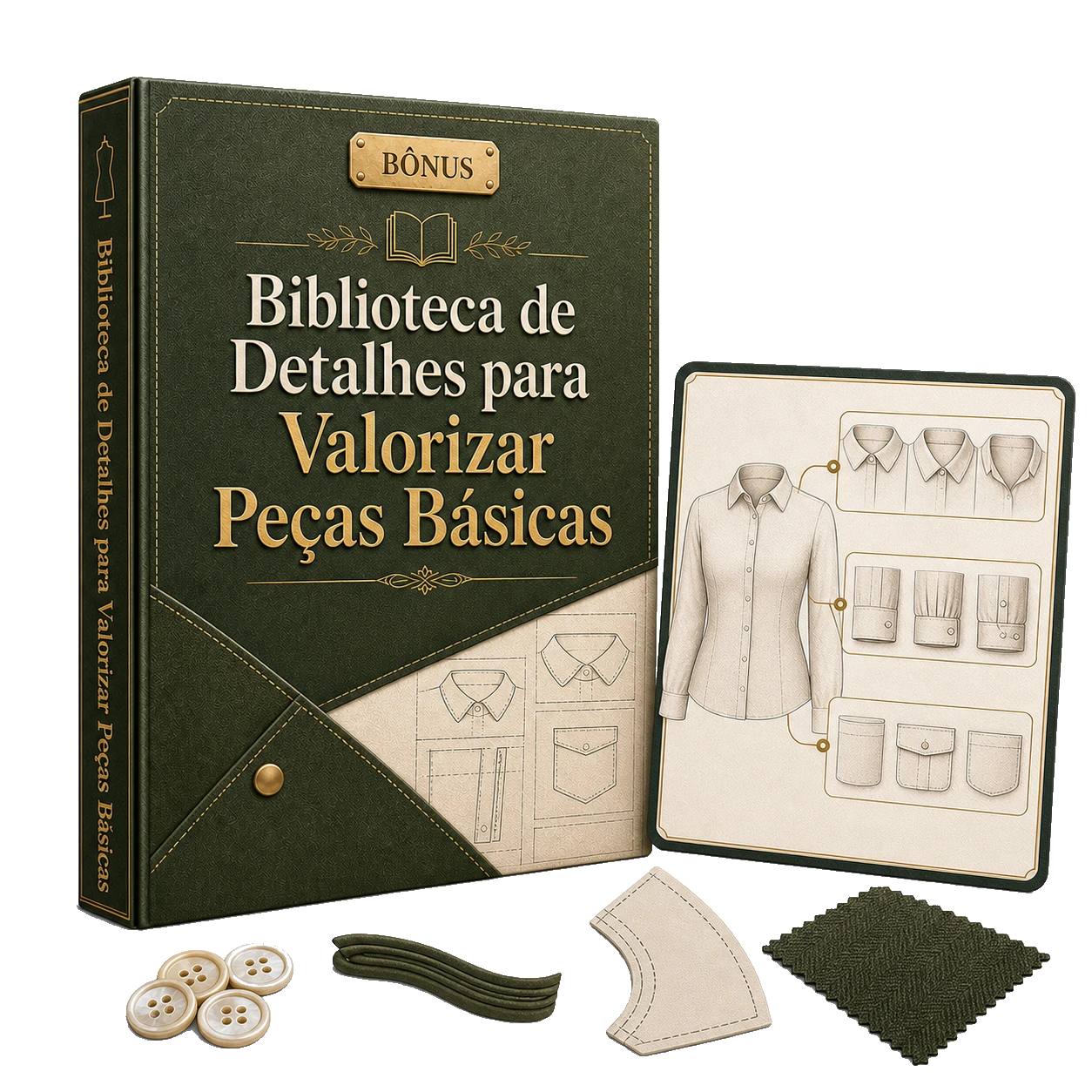 Mockup do bônus Biblioteca de Detalhes para Valorizar Peças Básicas